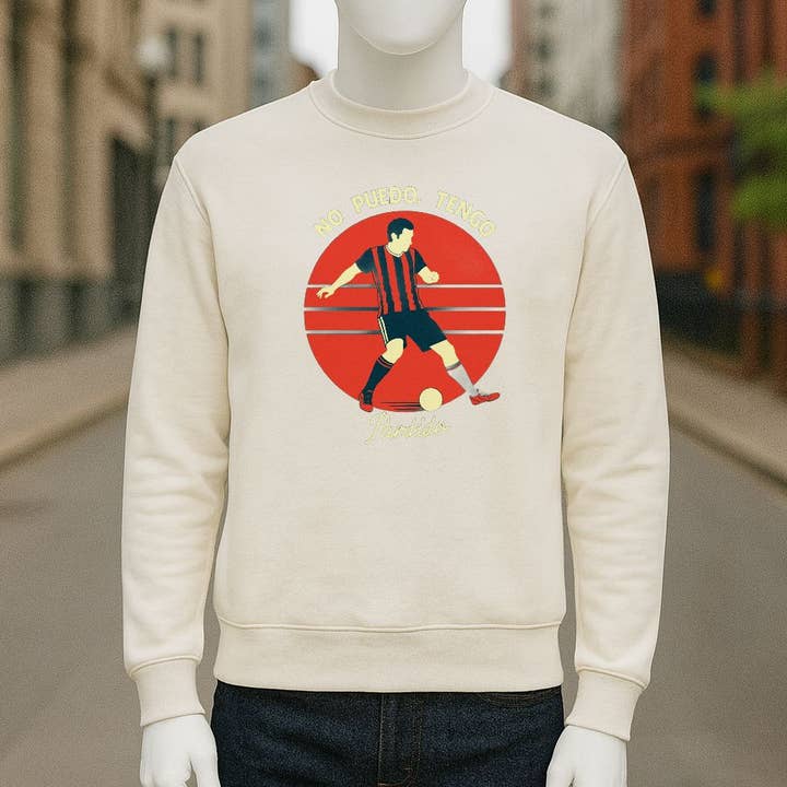 cream white sweatshirt with print for wholesale by fabrica personalizacion