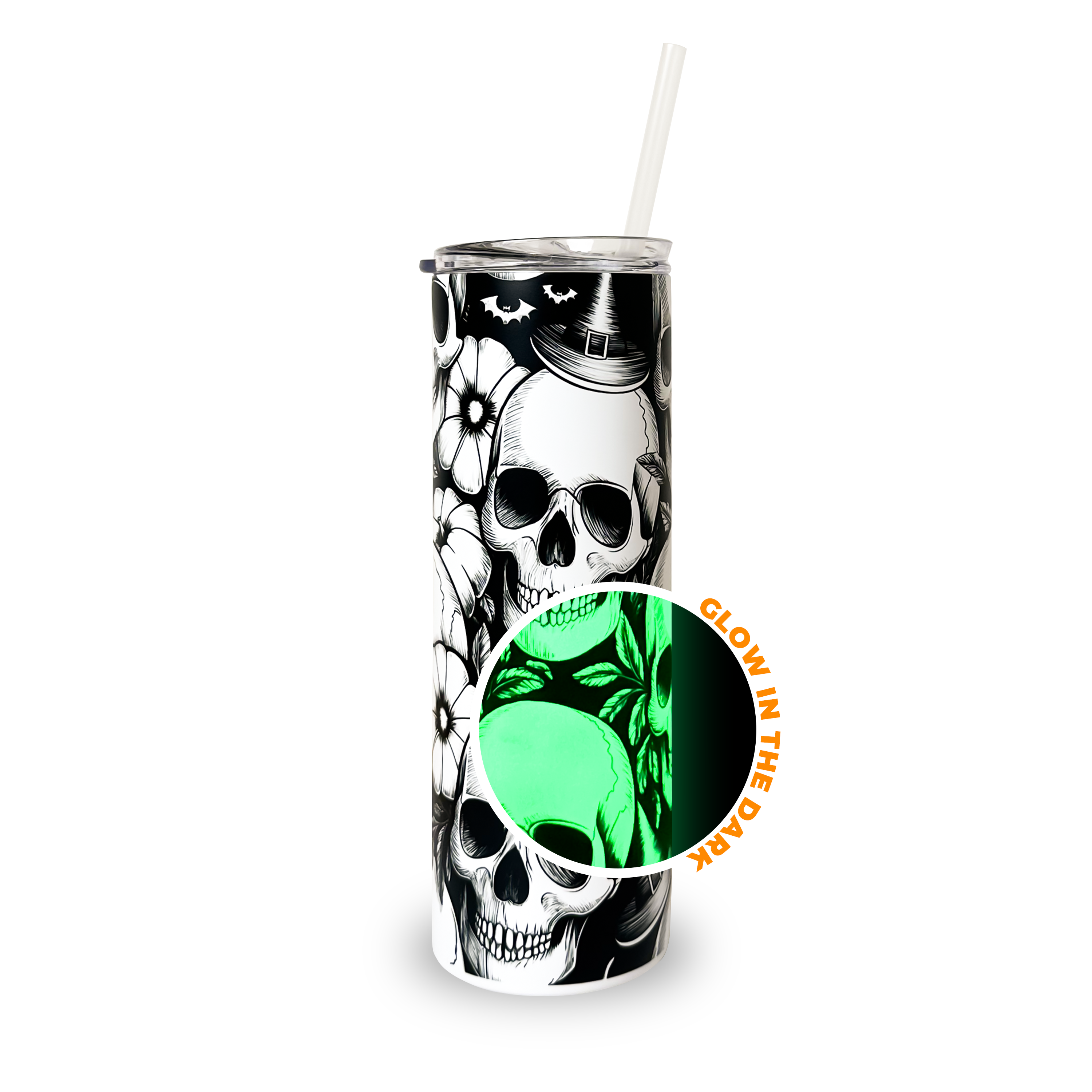 Hogg Outfitters - Vente Gourde/bouteille isotherme - GOBELET DE SUBLIMATION 20oz LUMINEUX - Lueur verte dans le noir1