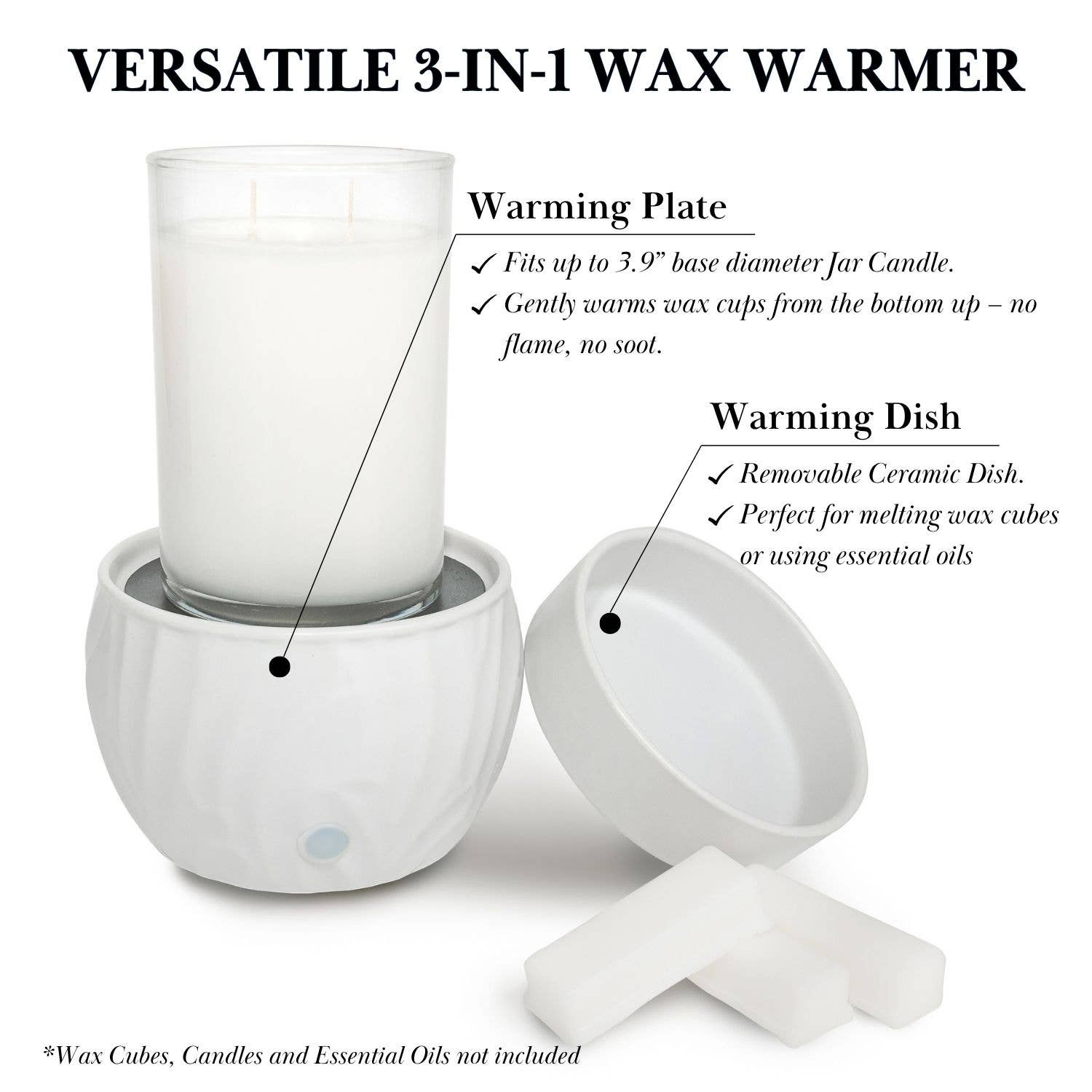 MVP Group International INC - Wholesale Wax Warmer - Colonial Candle 3-in-1 Electric Warmer with Timer, Black2