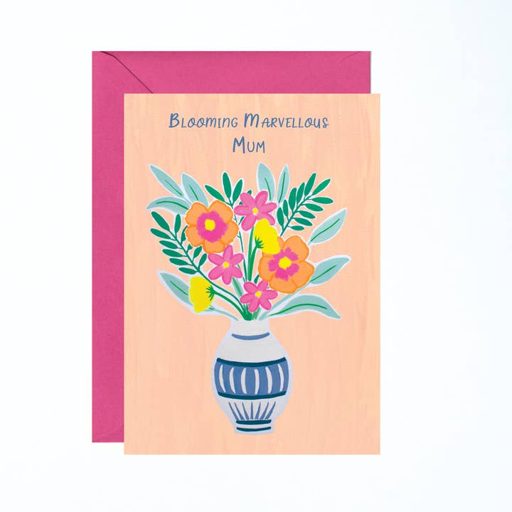 Blooming Marvellous Mum Card for wholesale by Charlotte Farr Illustrations