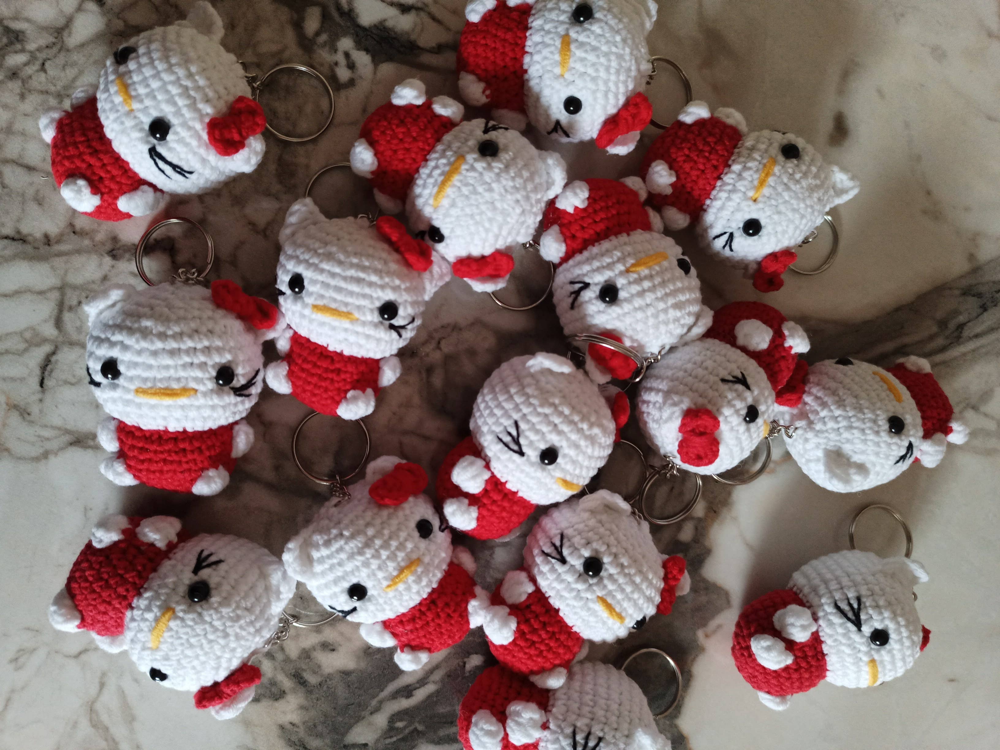 KLABELGIFT - Wholesale Keychain - Women's - Handmade Hello Kitty Crochet Keychain – Cute & Trendy Gift3