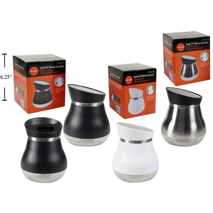 Luciano Gourmet - Wholesale Canister - L.Gourmet Twist N' Serve Canister1