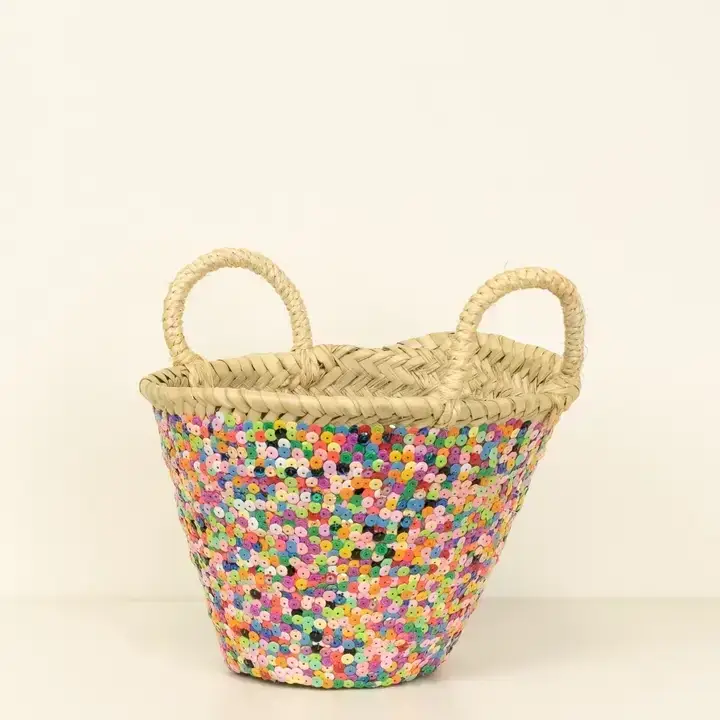 High crafty – wholesale Basket – Kids & baby – Small Glitter Basket for Children – Handmade Wicker 11