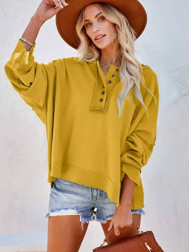 mineral long sleeve top for wholesale by Fashion Combination