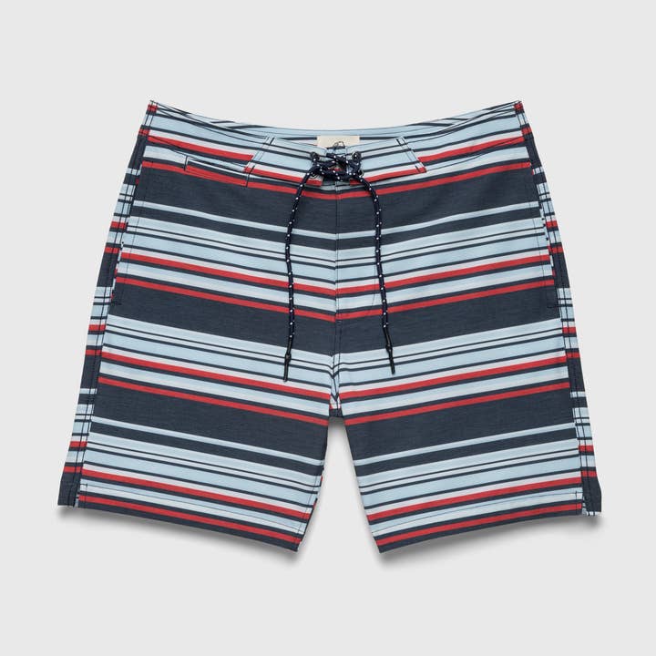 Boardshort à rayures Duke 7,25" - Combo marine pour la vente par SURFSIDESUPPLY