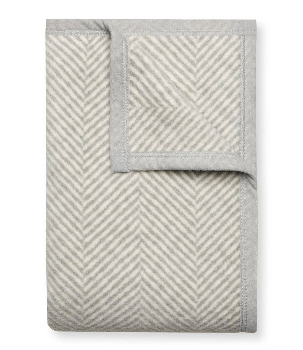 ChappyWrap - Wholesale Bedding Blanket - Harborview Herringbone Light Grey Blanket0