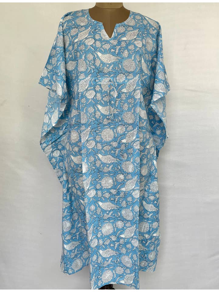 The Eastern Loom - Vendita all'ingrosso Caftano - Donna - Kimono indiano stampato a mano in cotone caftano