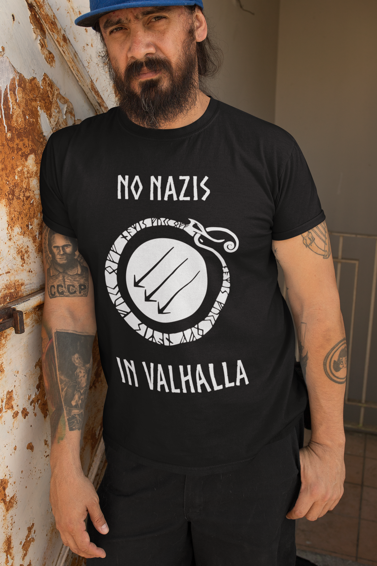 Fendywitch Designs - Wholesale Screen Printed T-Shirt - Unisex - No Nazis in Valhalla Unisex Cotton T-Shirt1