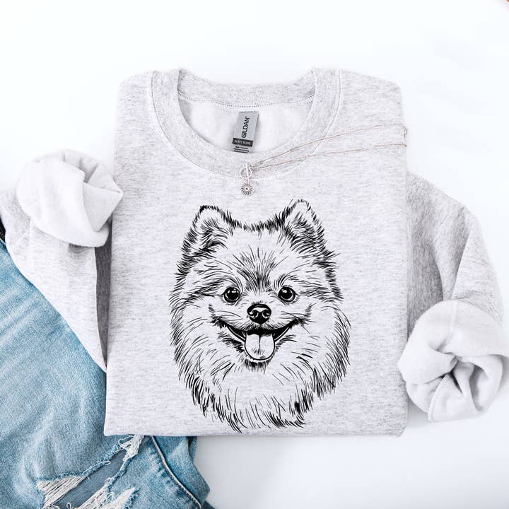 Refinery Number One LLC – wholesale Sweatshirt med tryck - Unisex – Pomeranian, Husdjur, Hundras Tröja