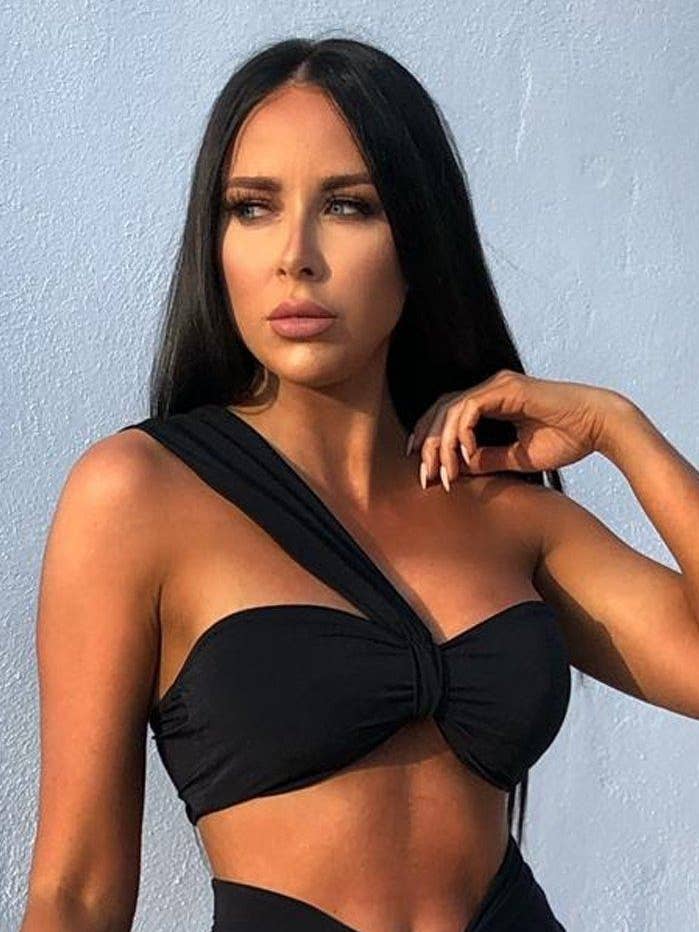 Black One Shoulder Knot Bralette Top - Julie for wholesale by Femme Luxe