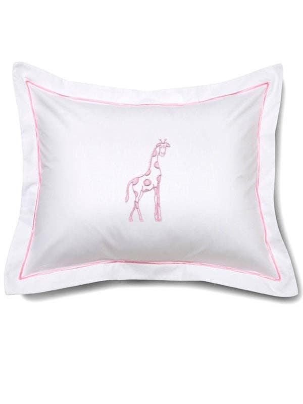 Baby Boudoir Pillow Cover, Dot Giraffe (Pink) for wholesale by Jacaranda Living