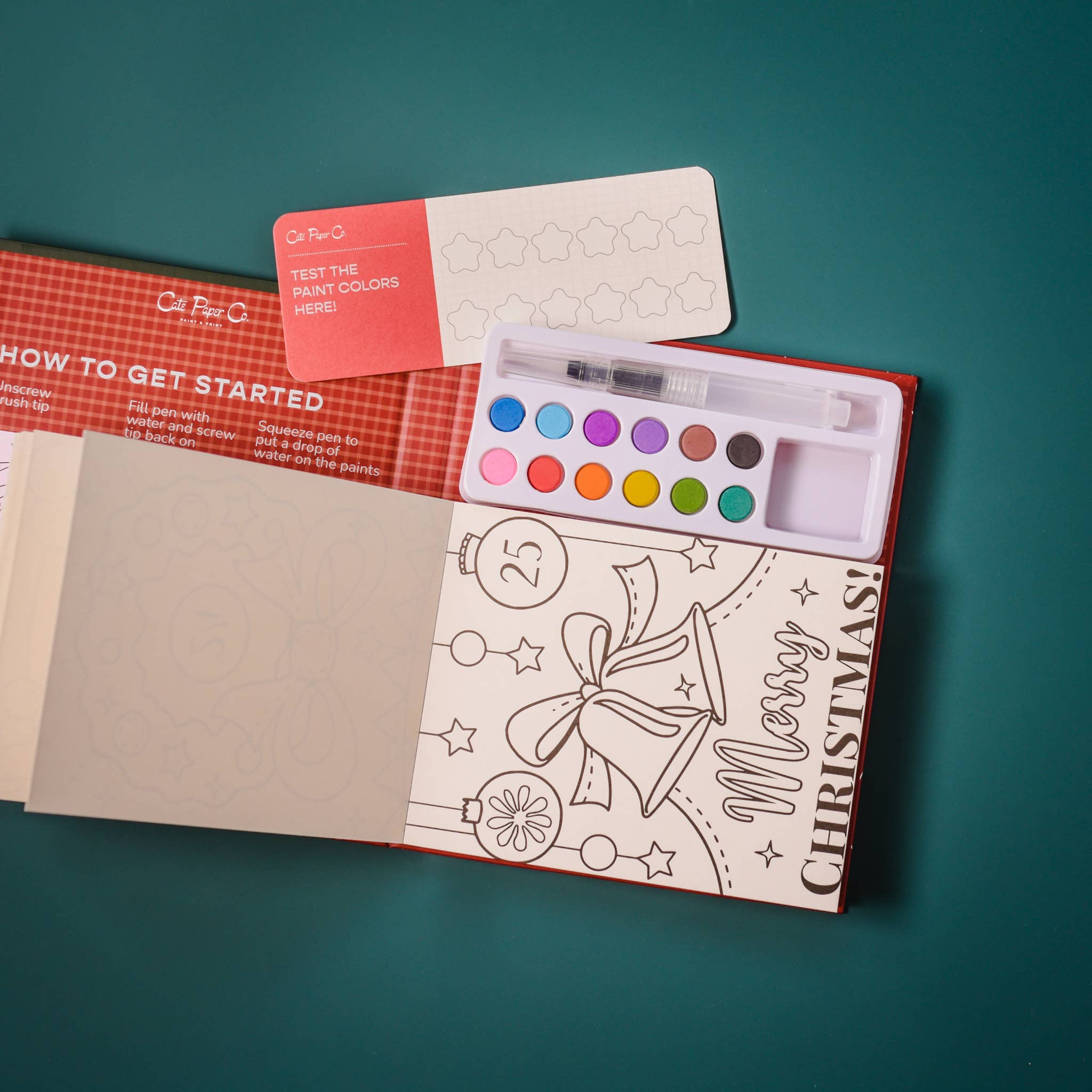 Cate Paper Co. – Aquarela por atacado – Livro de Aquarela e Conjunto de Tintas - Calendário do Advento4