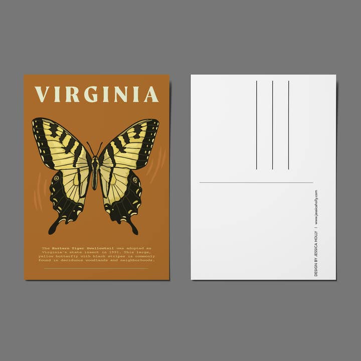 Jessica Holly Creative - Wholesale Postcard - Virginia State Insect Soft Touch Postcard, 4x6in 1