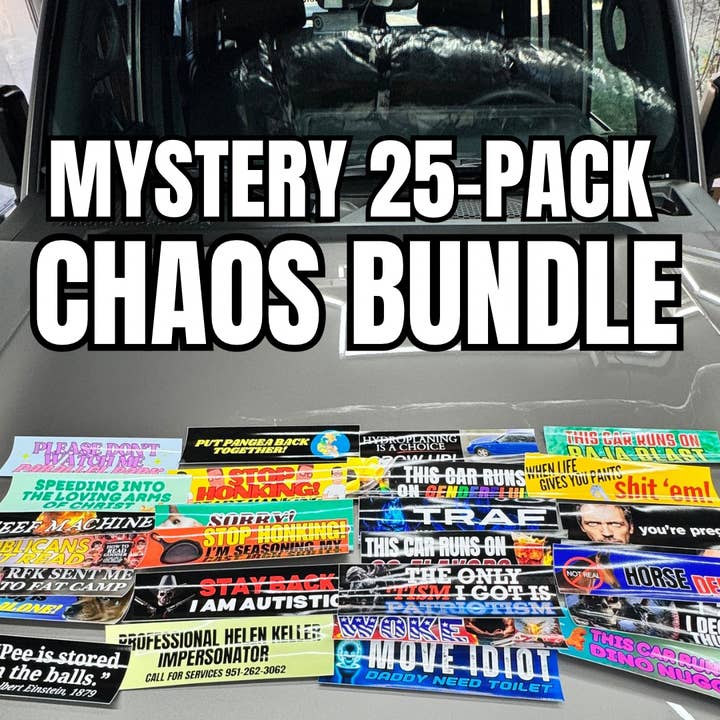 25-PACK MYSTERY | CHAOS BUNDLE for wholesale by Frog Mustard Stickers