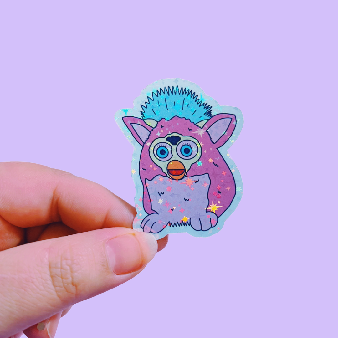 Cosmic Paper Studio - Wholesale Sticker - Holographic Furby Sticker0