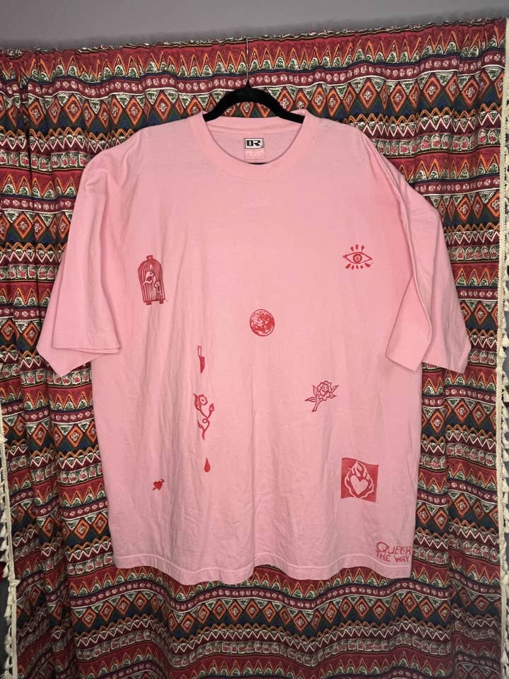 Pink Valentine Full Moon T-shirt for wholesale by Queer The Way