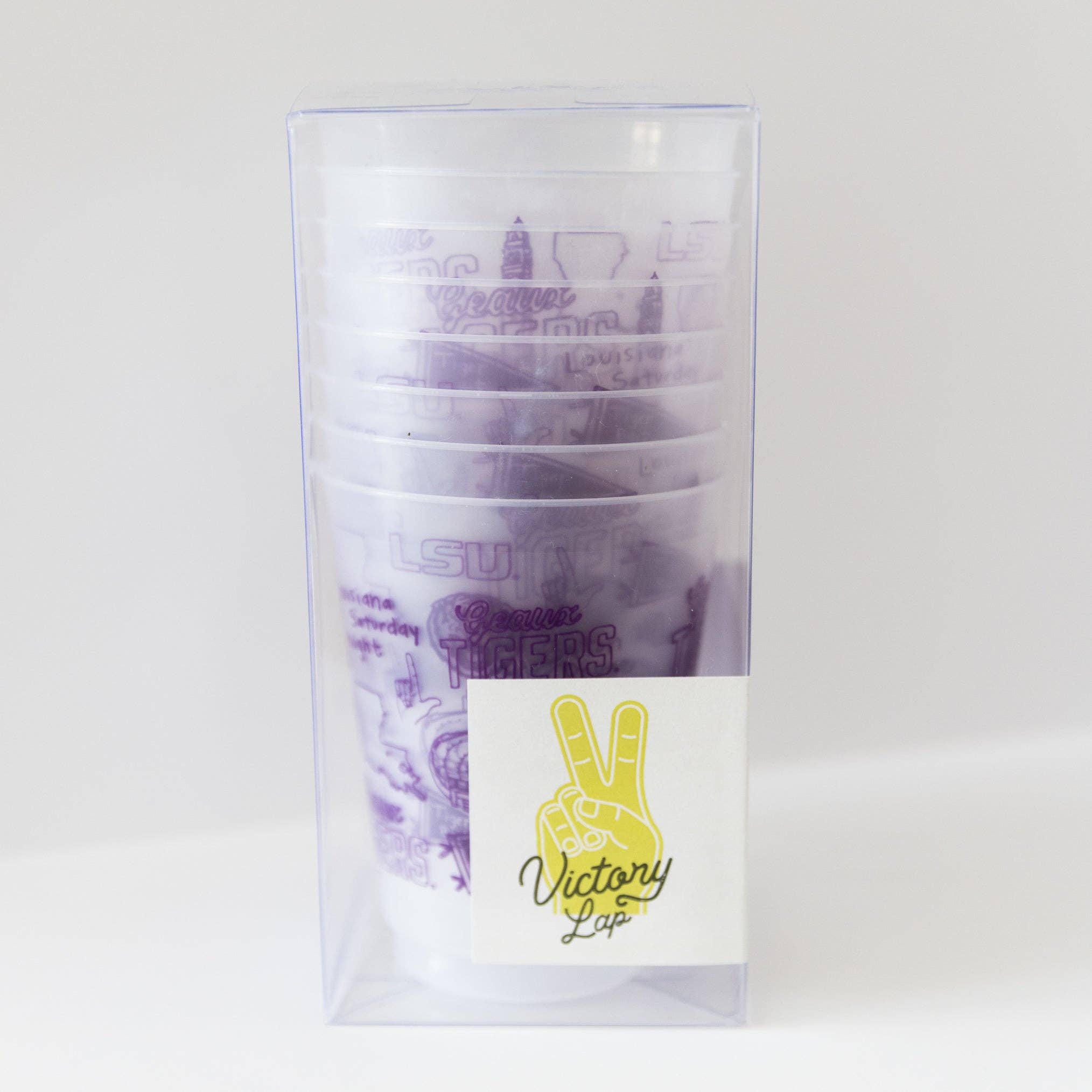 Victory Lap – wholesale Disposable cup – LSU Shatterproof Cups - Set of 81