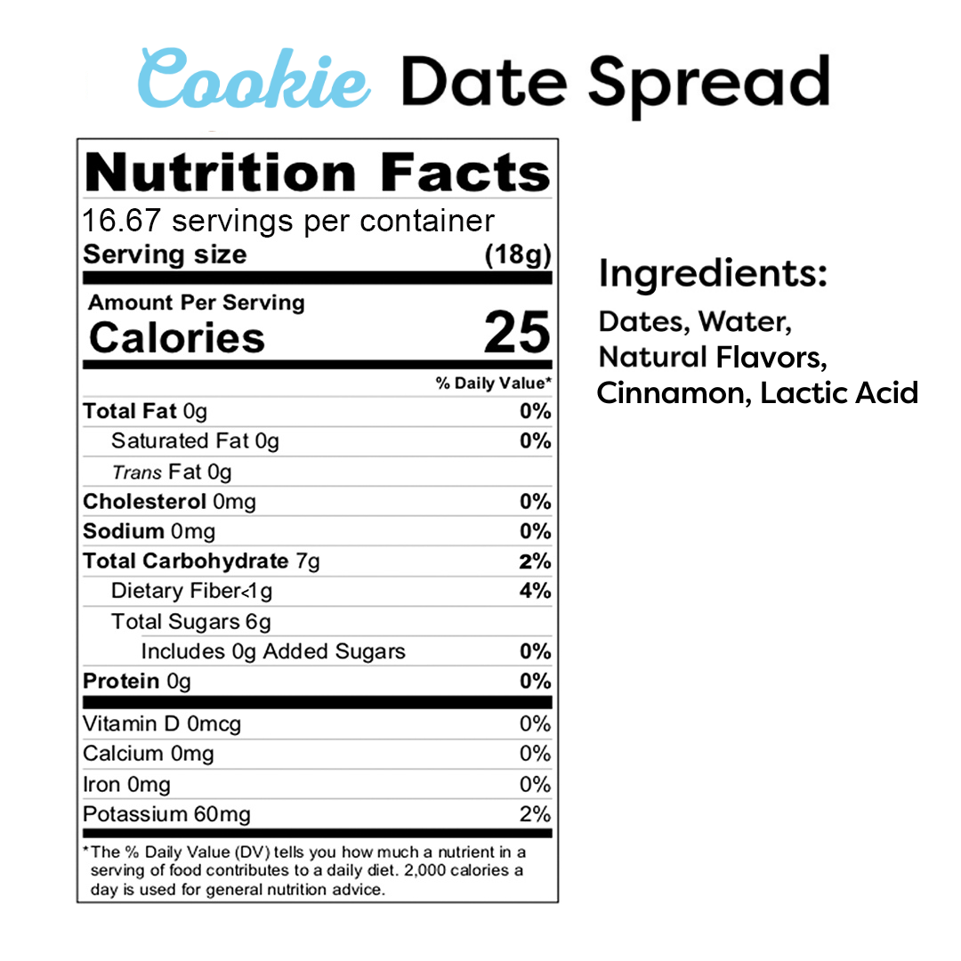 Wanna Date? - Vendita all'ingrosso Burro di frutta secca - Crema di datteri al gusto biscotto1