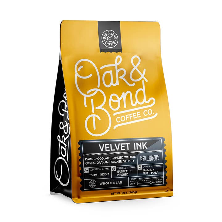 Velvet Ink Blend for wholesale by Oak and Bond Coffee Co.
