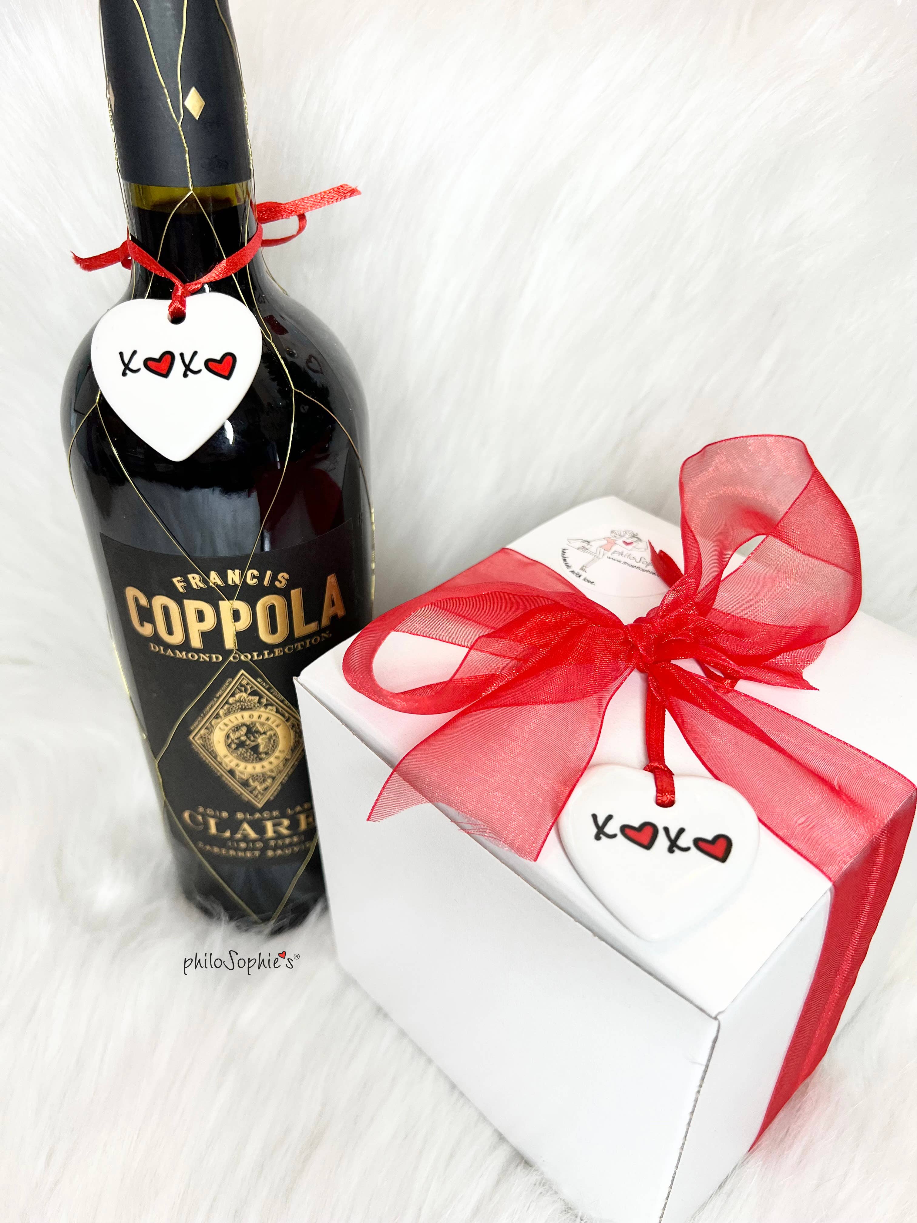 philoSophie's Stationery & Gifts - Wholesale Ornament - Gift Tag: XOXO Heart philoSophie's Tag / Gift Tag, Ornament1