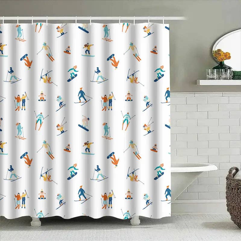 Kiyo Home - Wholesale Shower Curtain - Ski Shower Curtain10