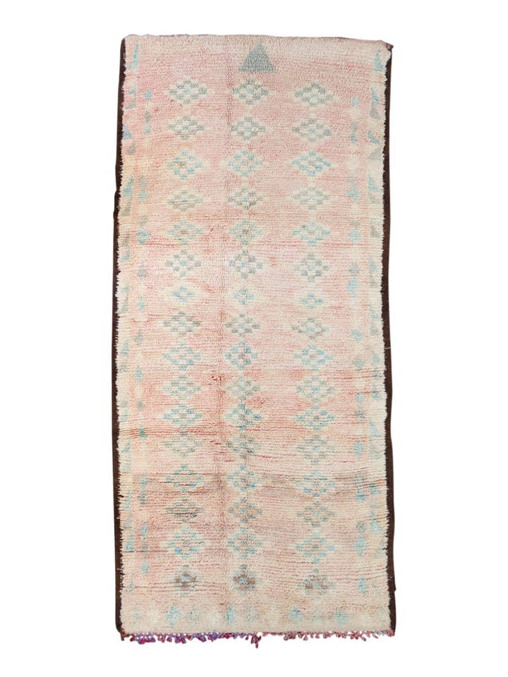 Tapete Runner Checker Diamond Vintage Rehamna Marroquino - 8'3" x por atacado de Ouive