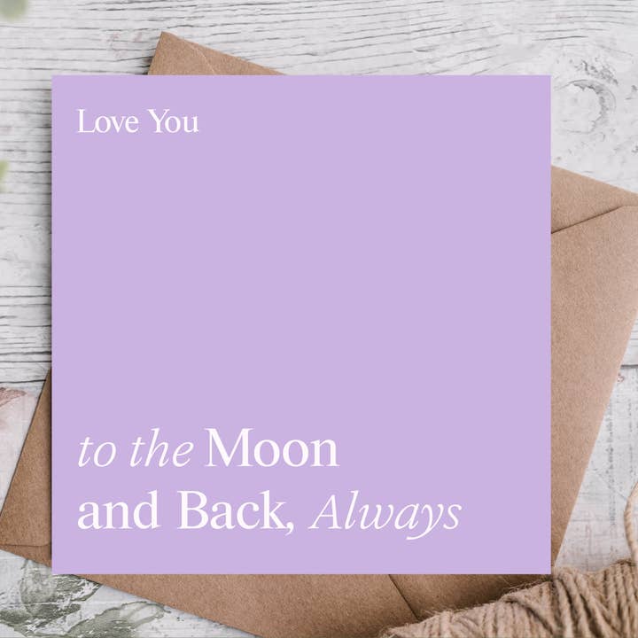 Love You to the Moon and Back Anniversary Card for wholesale by Highgrove Cards