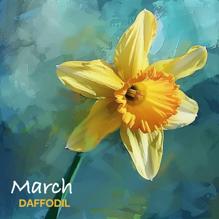 March Daffodil Birth Flower 8"x8" Art Print and other Purchase Wholesale daffodil flowers. Free Returns & Net 60 Terms on Faire trending on Faire.