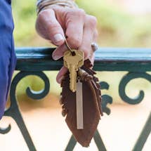 Repurposed on Purpose - Wholesale Keychain - Women's - Leather Feather Key Chain