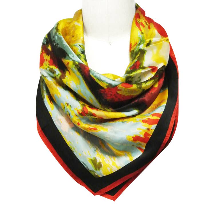 Wrapables Luxurious 100% Charmeuse Silk Square Scarf for wholesale by Wrapables.com