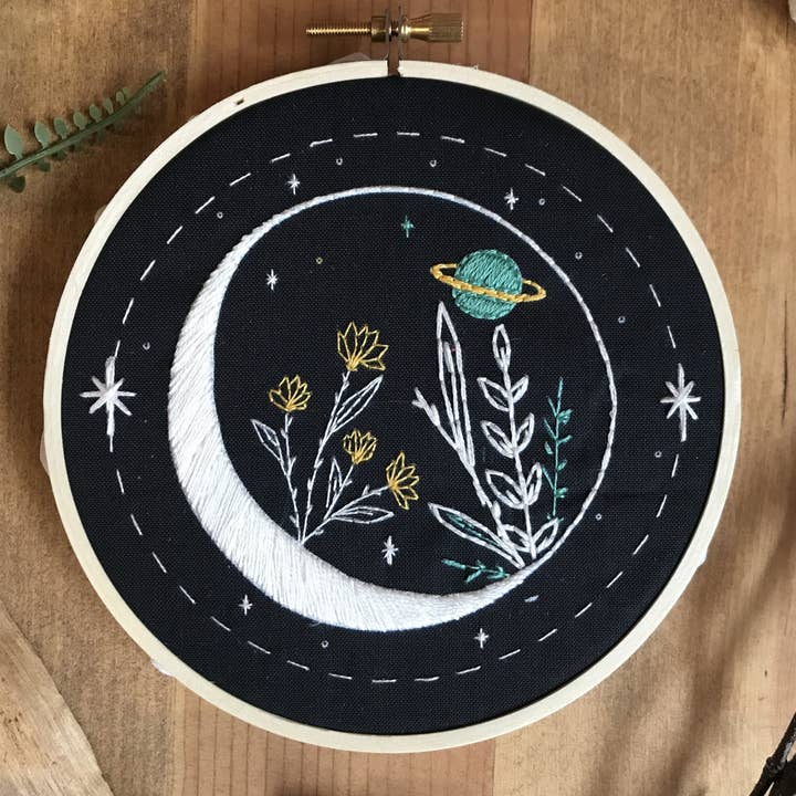 Tangled Up In Hue - Wholesale Embroidery/Cross Stitch Supplies - DIY Stitch Kit - Celestial Garden - Embroidery Kit