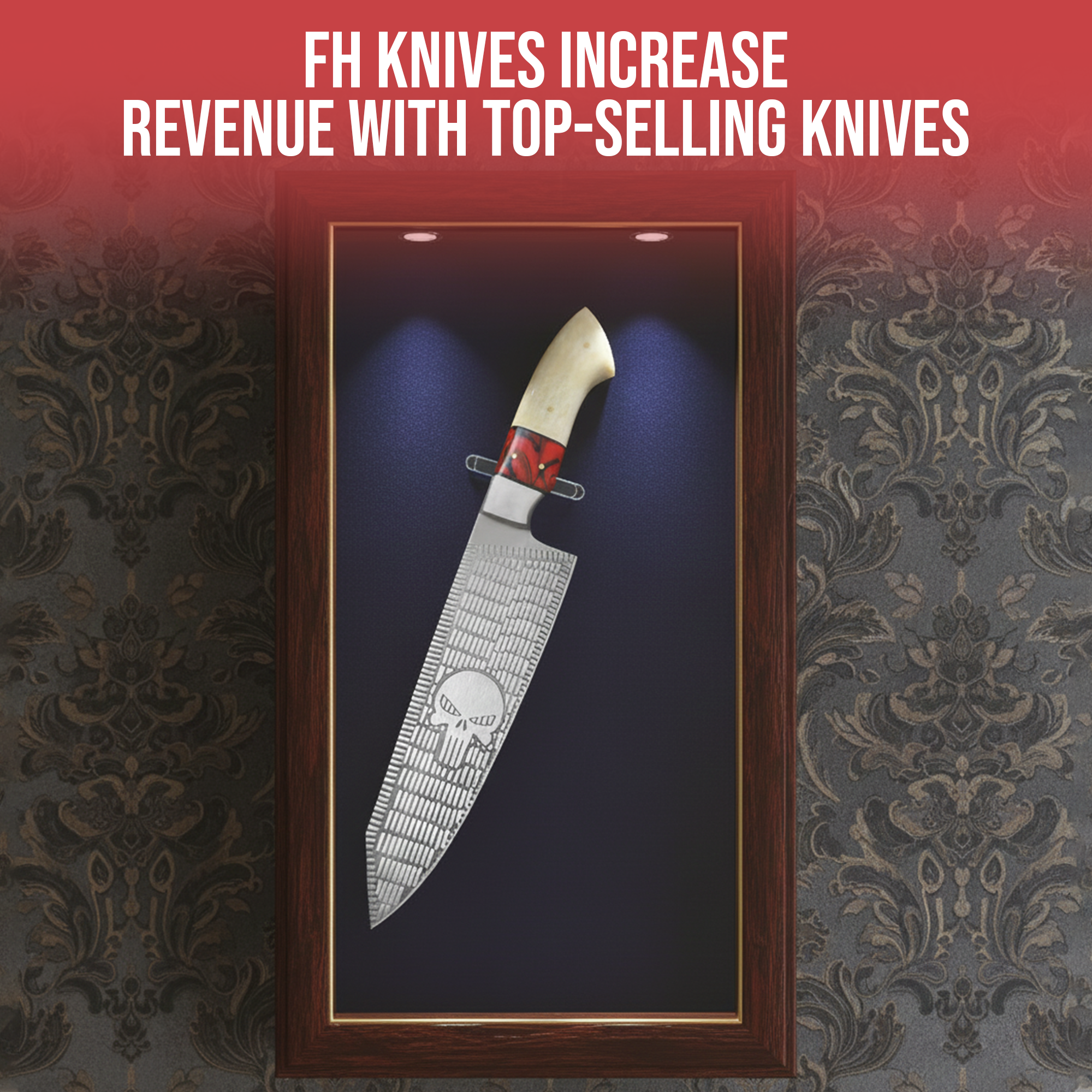 FH KNIVES - Vente Couteau de cuisine/multi-usage - Couteau de chef en acier inoxydable et étui en cuir, couteau de cuisine7