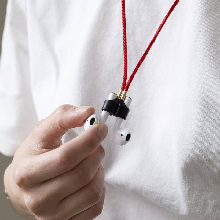 Wood'd - Vendita all'ingrosso Custodia per AirPods/auricolari - Uomo - LACCIO PER AIRPODS ROSSO
