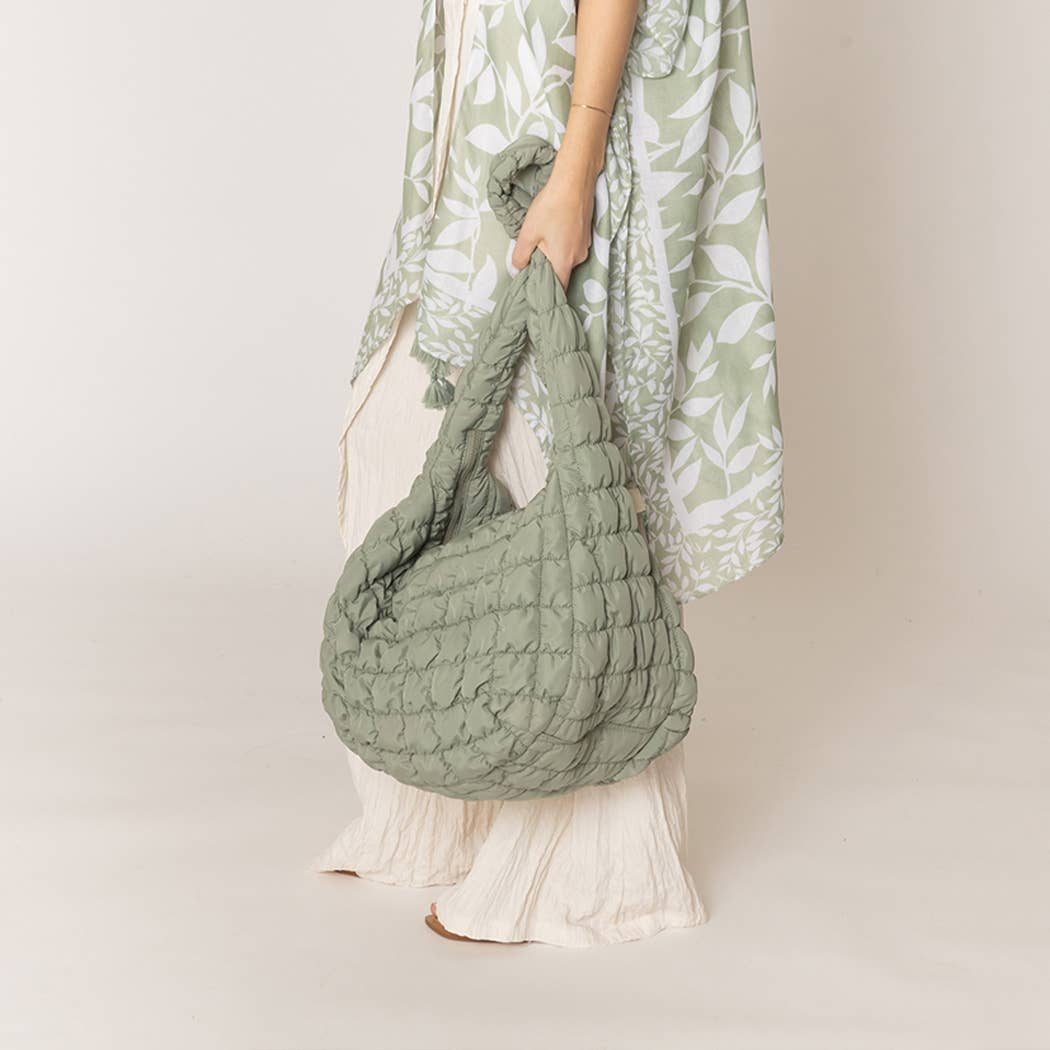 Fashion City - Wholesale Shoulder Bag - Women's - Stylish Lightweight Puffer Shoulder Large Bag9