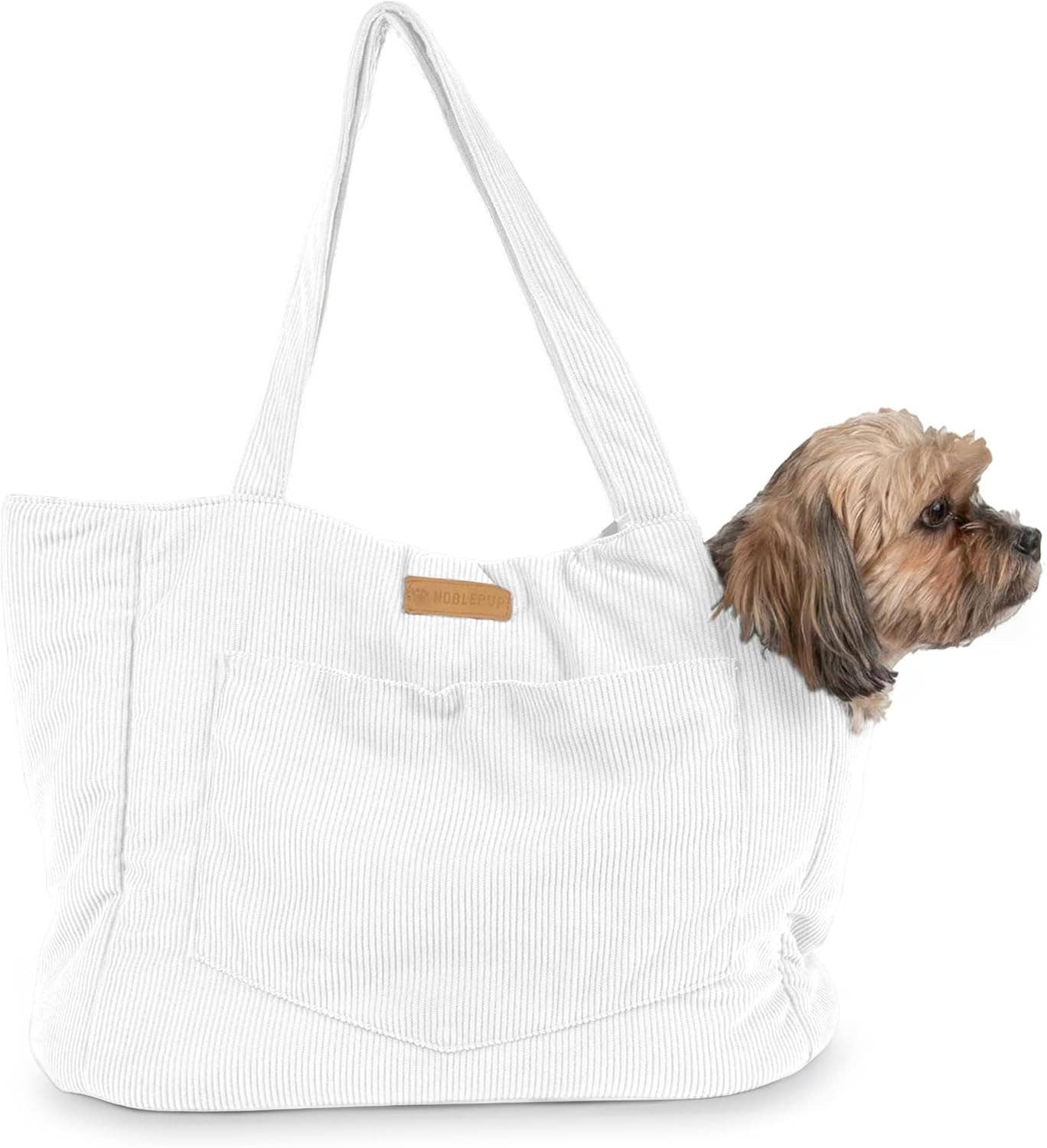 NoblePup - Vente Caisse de transport – chien - Petit Porteur en Velours Côtelé pour Chiot3