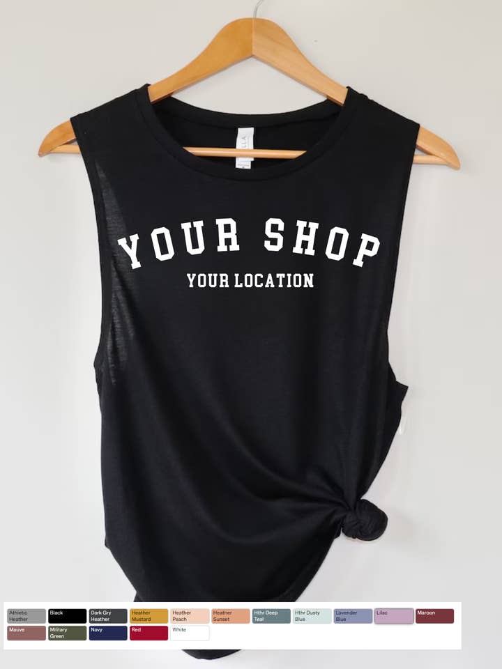 Faith & Life Christian Brands – wholesale Tank top – Women′s – Custom Tank Top - City - Shop Name - Logo - Hometown - State5