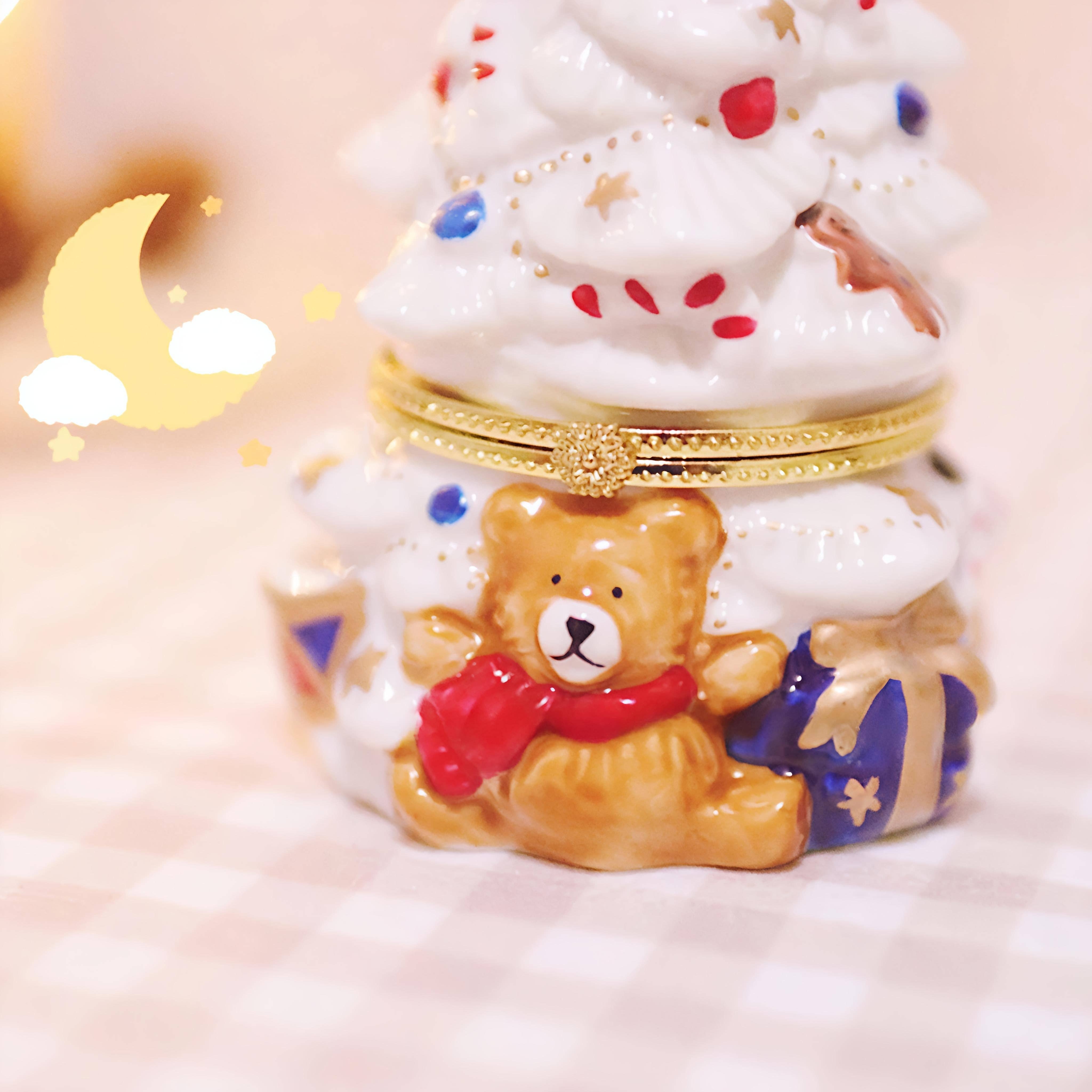 Verdivine - Wholesale Jewelry Box/Organizer - Fuzzy Bear Christmas Tree Trinket Box5