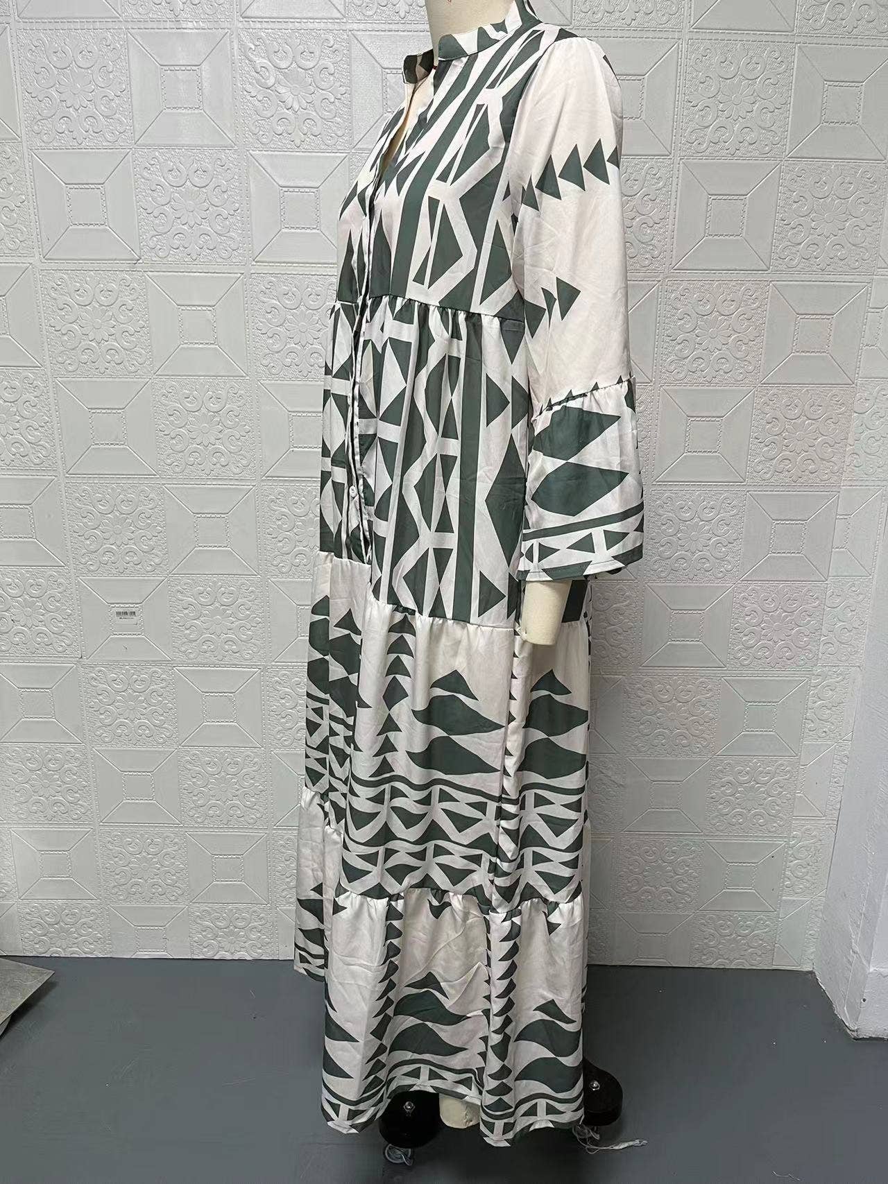 HIDDENBRAND - Wholesale Dress - Women's - Elegant Print Bohemian Dress6