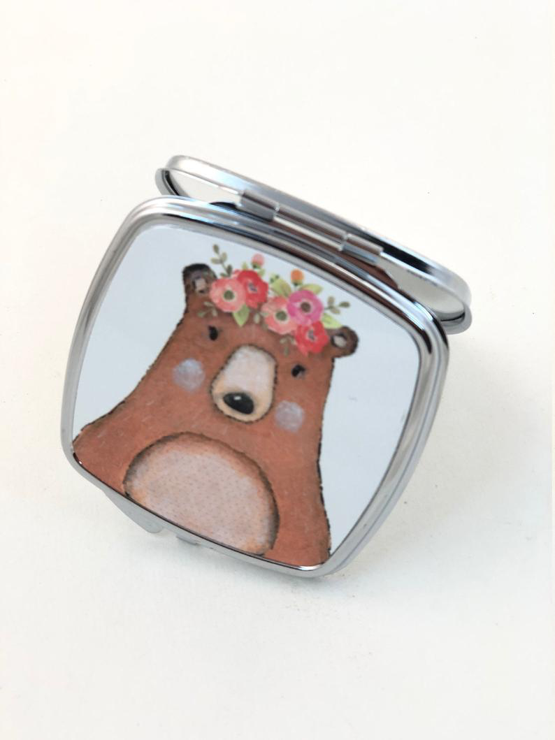 GP Originals - Wholesale Compact Mirror - Bella the Bear compact mirror0