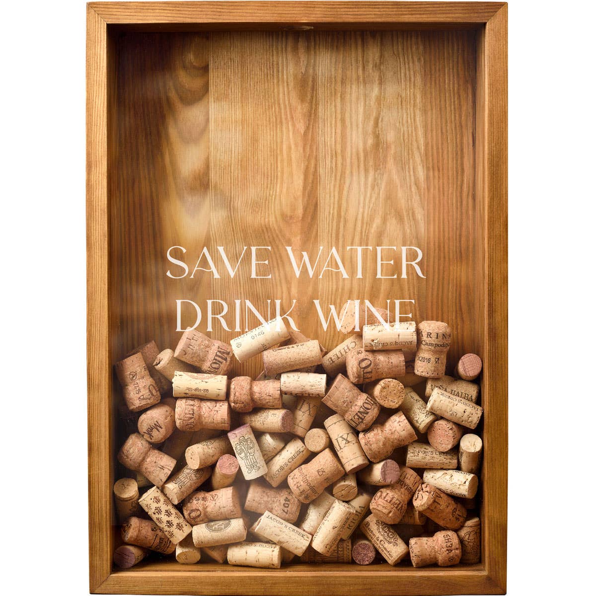 The Corkbox Company - Wholesale Sign - Wine Sign „Save Water” Wine Cork Holder, Wine Decor0