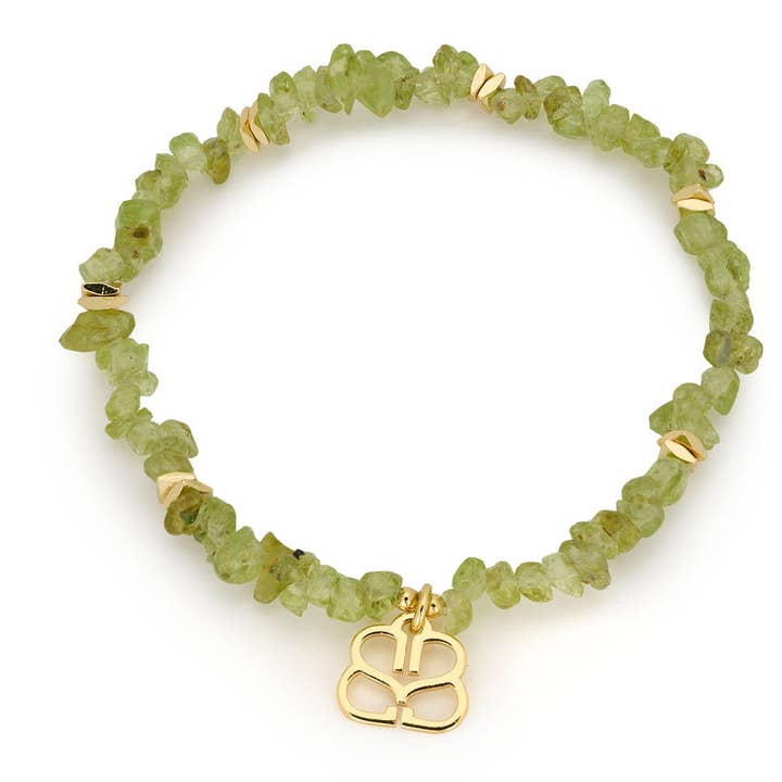 Boho Betty – wholesale Beaded bracelet – Sana Gold Peridot Crystal Bracelet