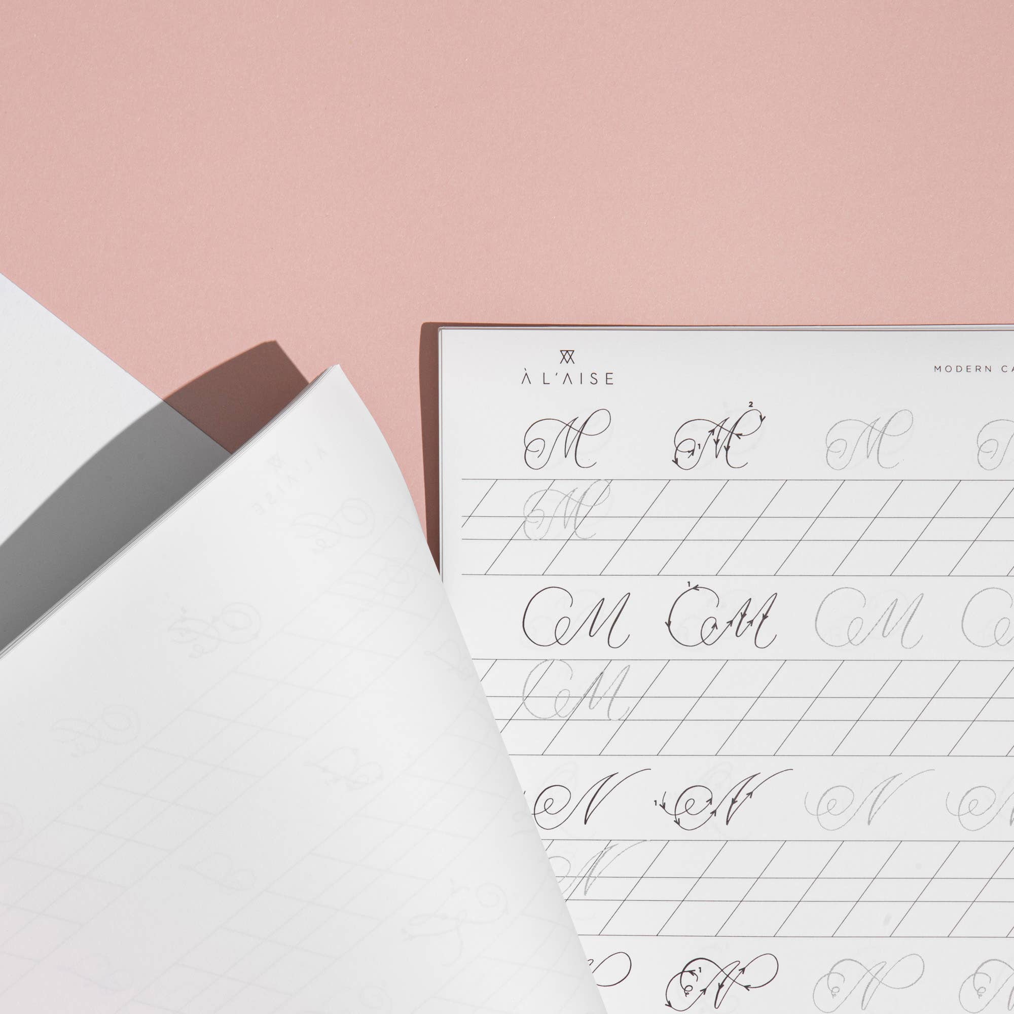 À L'AISE LTD – wholesale Sketchbook/sketchpad – Advanced Modern Calligraphy Practice Workbook2