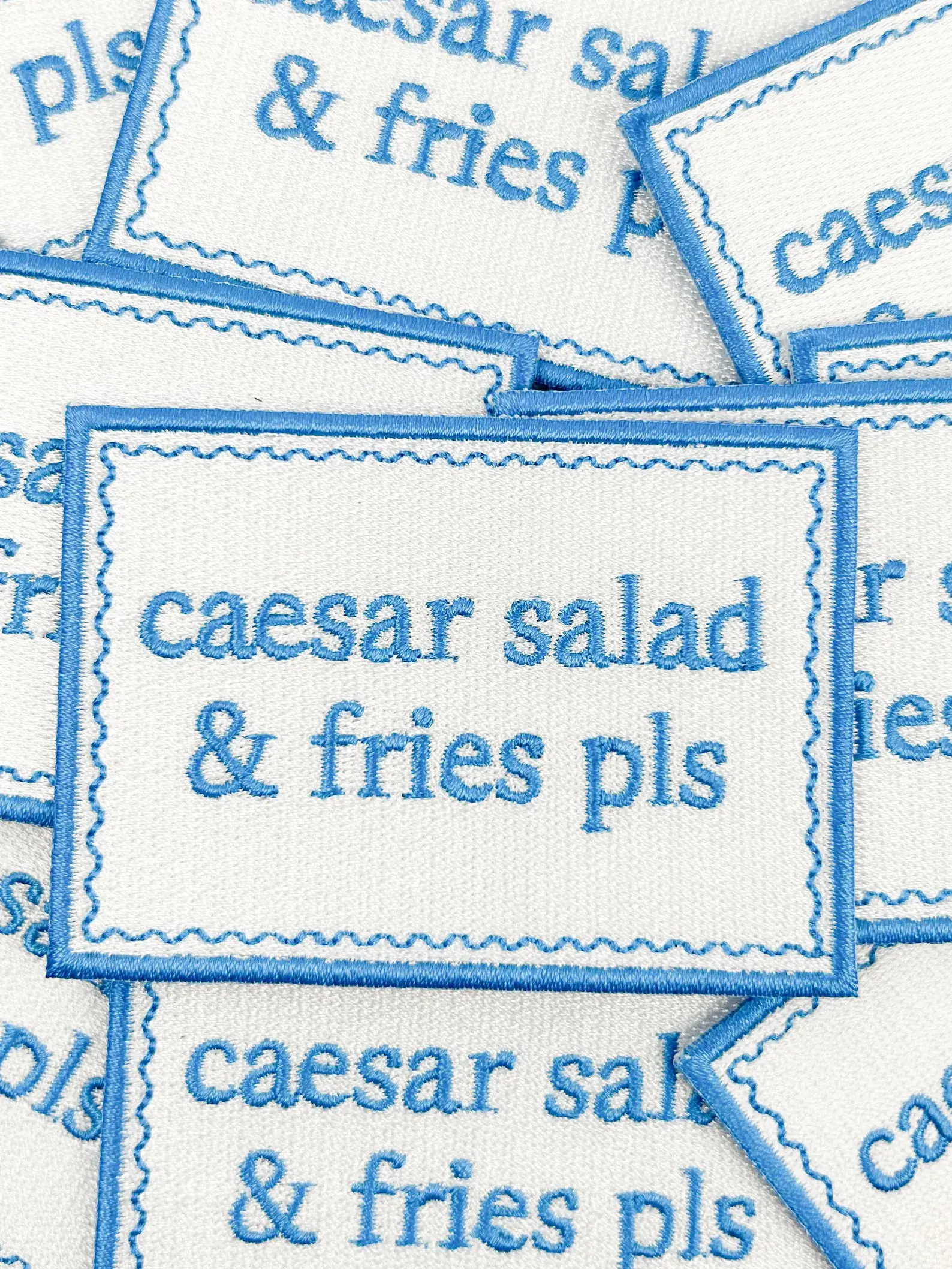 Field Trip Threads - Wholesale Patch - Caesar Salad & Fries Pls Patch – Funny Embroidered Iron On3