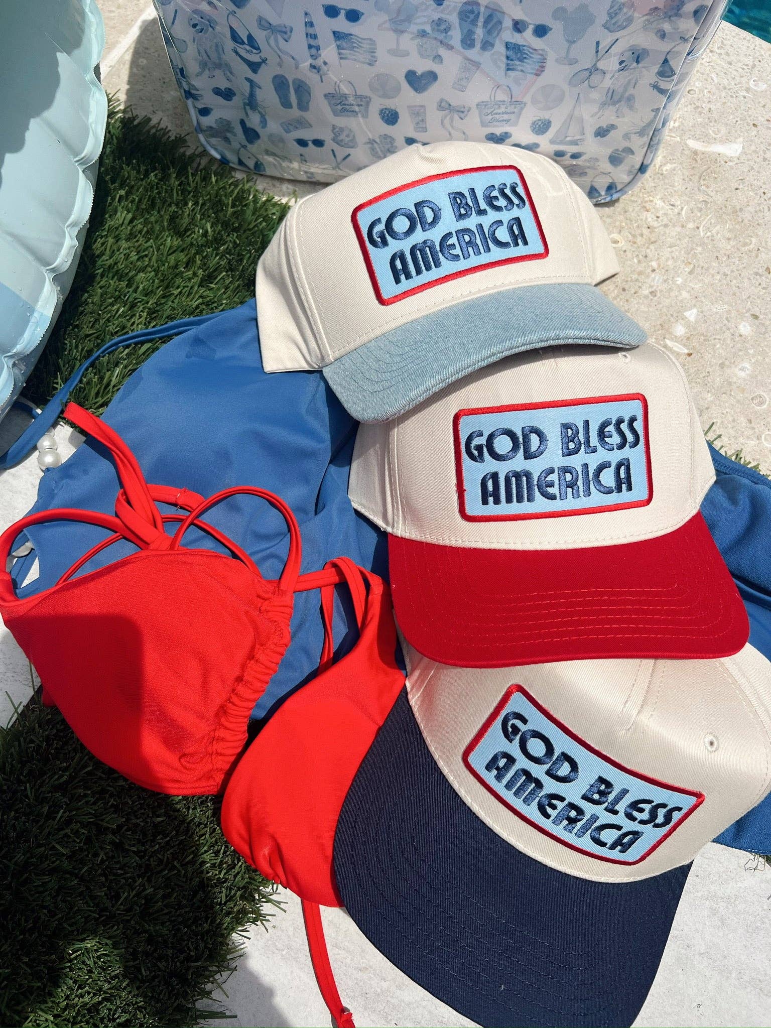 KENZKUSTOMZ - Wholesale Trucker Hat - Unisex - God Bless America - Vintage Trucker Hat5