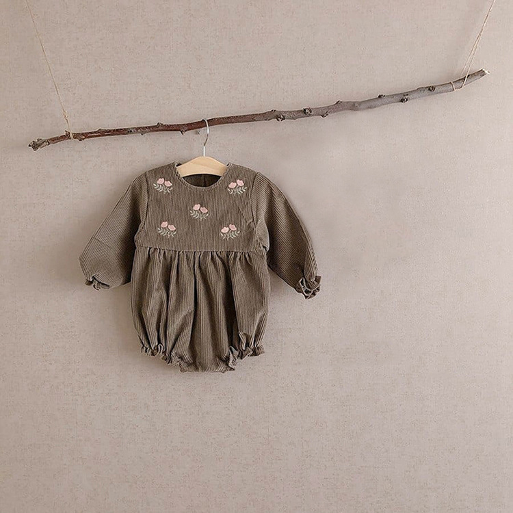 Annie & Charles - Wholesale Jumpsuit - Baby - Annie & Charles® Embroidered Corduroy Bloomer2