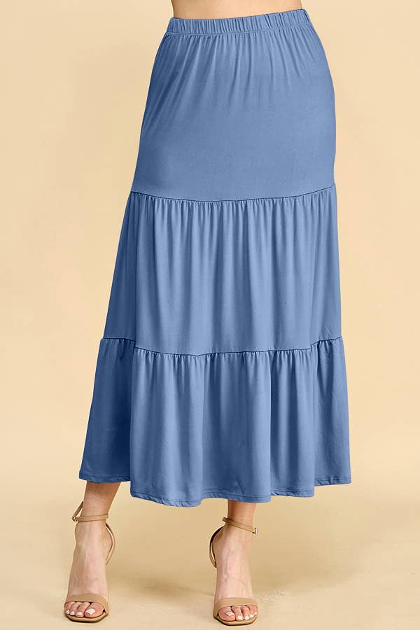 Heart & Hips - Wholesale Skirt - Women's - BJ50389 - TIERED MIDAXI SKIRT3