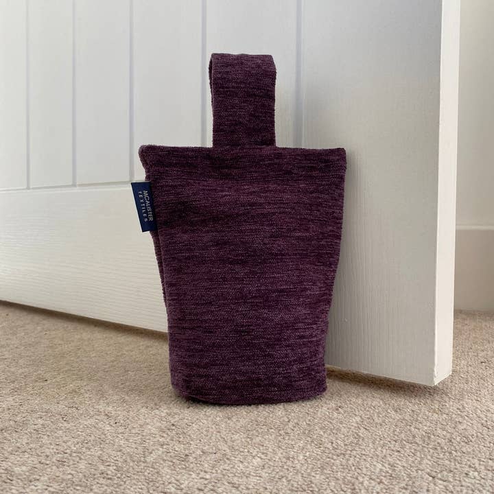 Mcalister textiles – wholesale Door stop – Plain Chenille Purple Door Stop