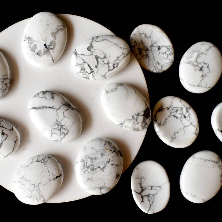 Soothing Crystals - Wholesale Spiritual Stone/Crystal - Howlite Worry Stones, Pocket Crystal, Thumb Stones4
