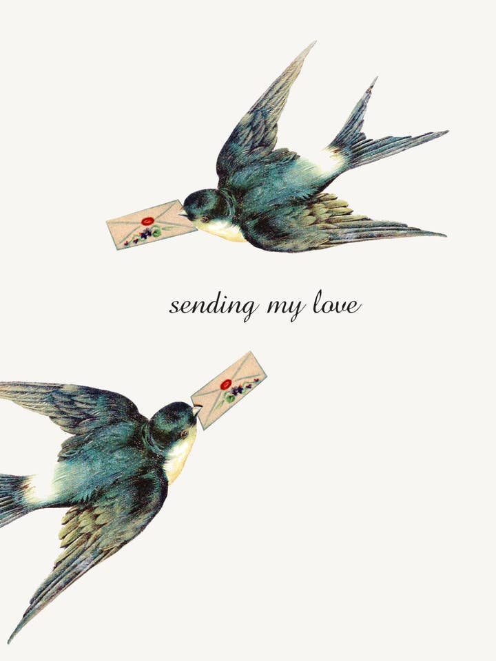 Sending My Love • A-2 Greeting Card for wholesale by P. Flynn Design / Phun House