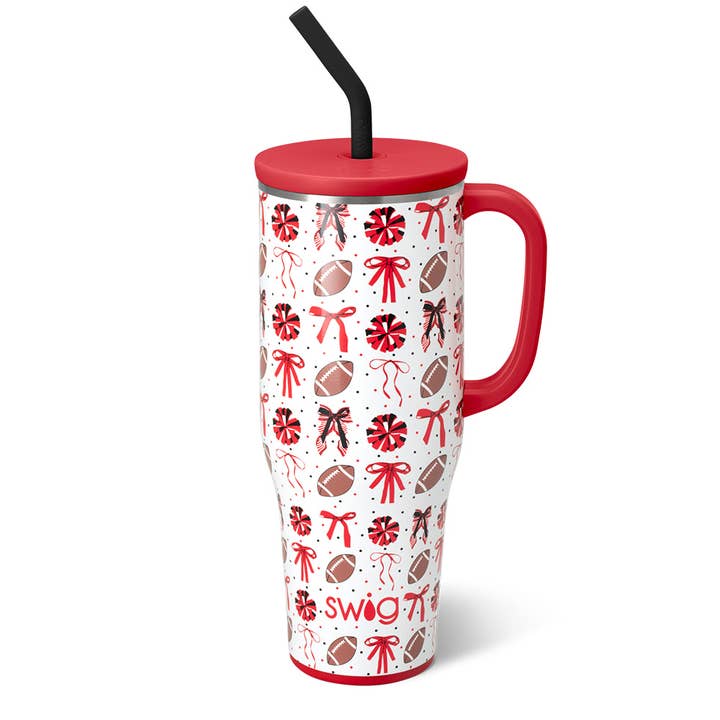 Nous avons l'esprit Tasse Méga Noire + Rouge (40oz) pour la vente par Swig Life